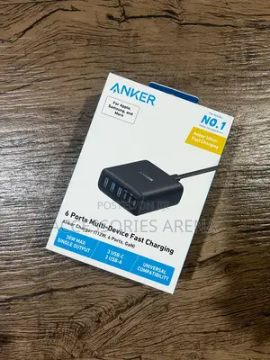 Anker Charger (112W, 6 Ports, Gan) 6 Ports Multi-Device