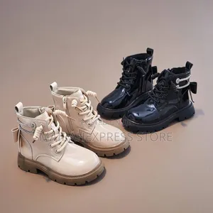 Zipper Luxury Kid Girl Glossy Boots