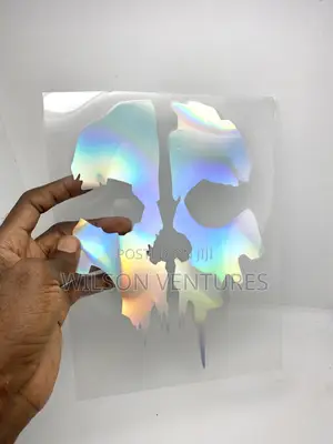 Multicolor Skull Car Body Sticker