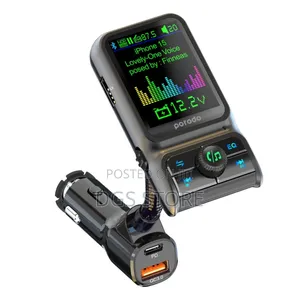 Porodo Dual Port Car Charger FM Transmitter PD 36w
