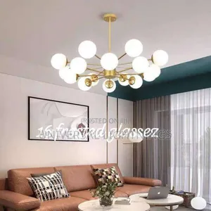 Chandelier 16 Frosted Glasses