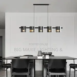 Modern Luxury Smokey Glass Pendant Chandelier