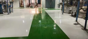 Grey and Green Epoxy Flooring