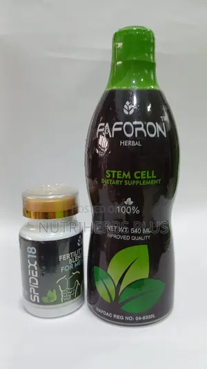 Spidex 18 + Fafaron Stem Cell Drink: Mens Fertility Combo