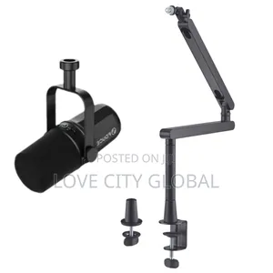 FDUCE SL40 XLR/USB Wired Podcast Microphone Kit Arm Stand