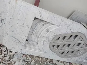 Staircase Rail With Granite Stone Design