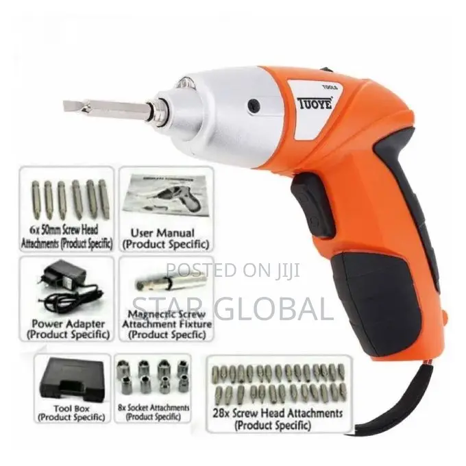 Practical Cordless Drill And Screwdriver 46 Piece Tool Set