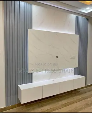 Contemporary Wall TV Console With Drawers