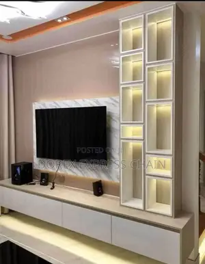 Dorex Floating Entertainment Stand With Adjustable Design