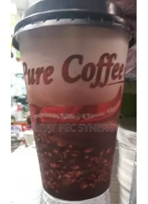 50 Pieces Disposable Coffee Cup With Cover (Big)