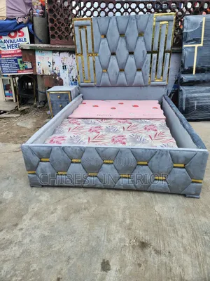 Grey Four and Half by 6 Bed Frame