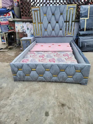 Grey Padded 4.5by6 Bed Stand