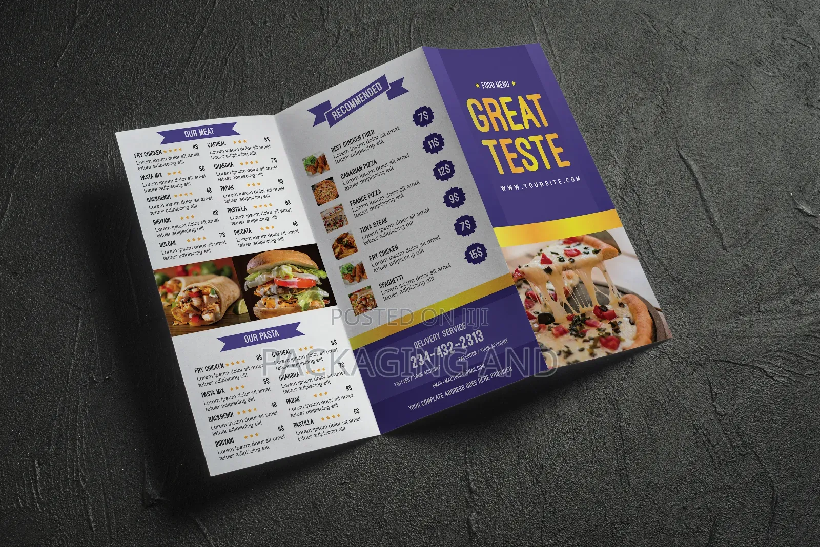 Food Menu Design