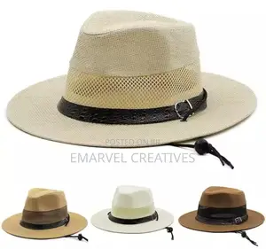 Summer Sunshade Fedora Hats Men Western Cowboy Hat Straw