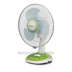Qasa Qlink Rechargeable Table Fan WTH Lamp 12-Inch