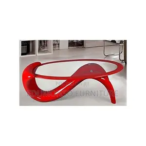 Modern Living Room Center Glass Table With Formica Base