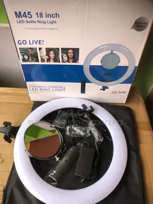 18 Inches Rechargeable Ringlight With Mirror and Batteries