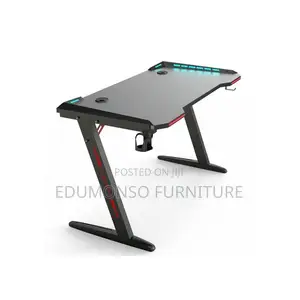 Gaming Desk, 55 Inch Gaming Table With Led RGB Lights,1.4mtr