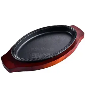 Cast Iron Chinese Sizzling Hot Plate Oval Plate