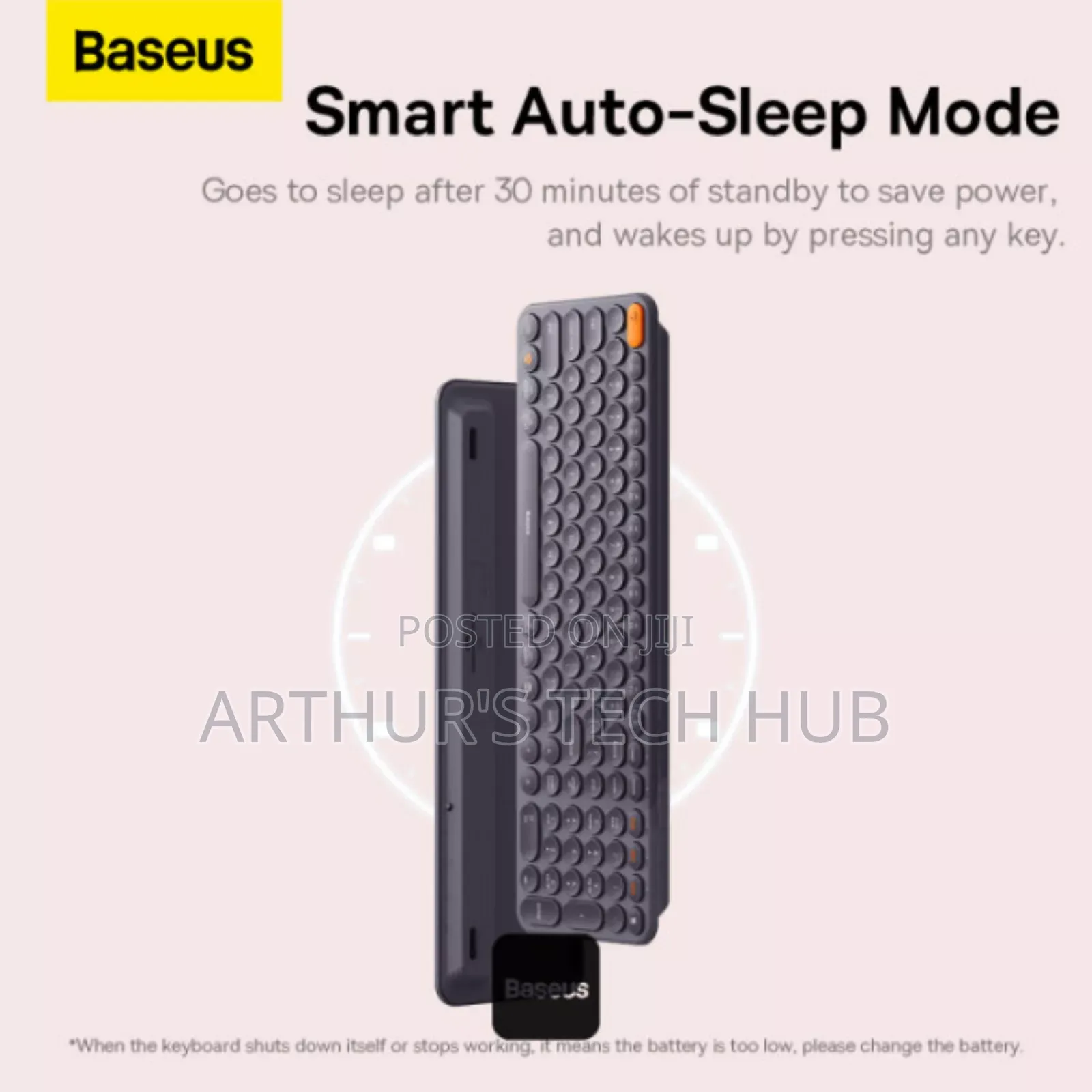 Baseus K01B Wireless Bluetooth Tri-Mode Keyboard - Grey