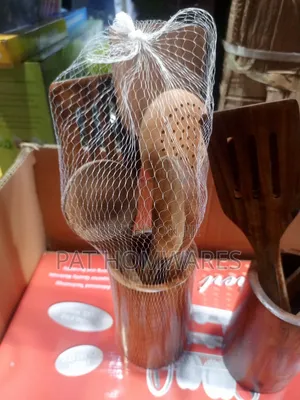 Natural Wooden Bamboo Spoon Set