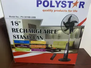 Powerbreeze Polystar 18'' Rechargeable Stand Fan