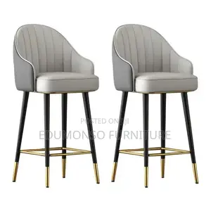 4leg Rotating Seat Padded Bar Stools- GRAY Set of 2