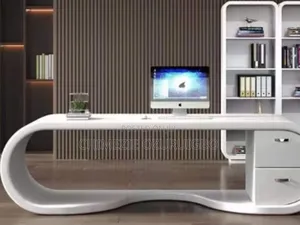 1.6 Meters White Executive Office Table