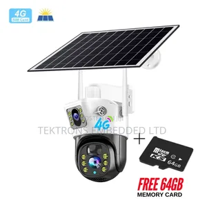 Double Lens Solar PTZ Wireless CCTV Plus Free Memory Card