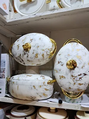 Forever Gold 3pc Set of Dish Plate