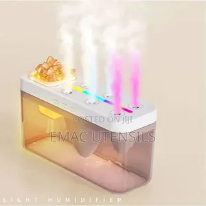 New Smart Ultrasonic Colourful Humidifier With Salt Rock