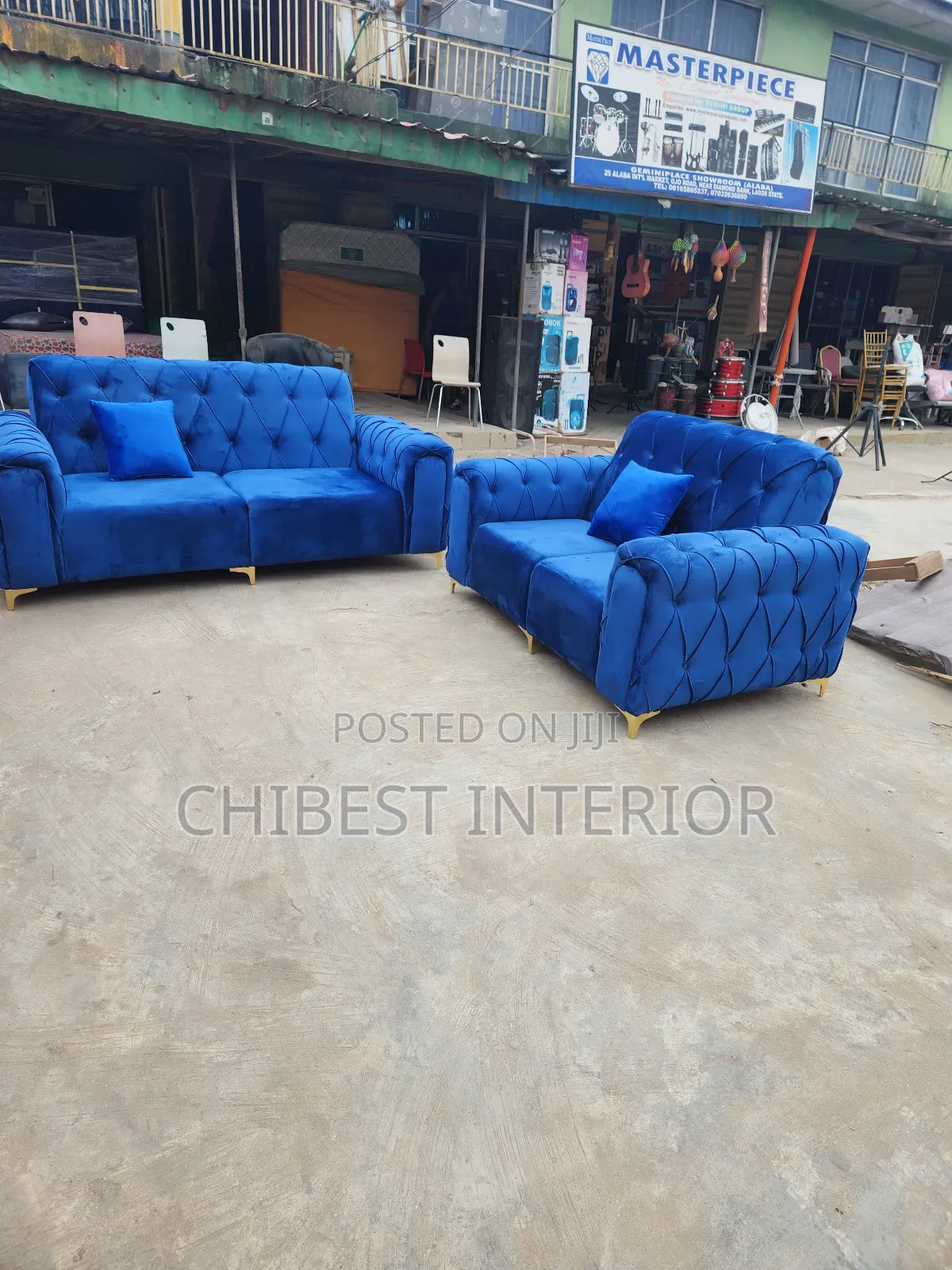 Double and Three Seaters Fabric Sofa