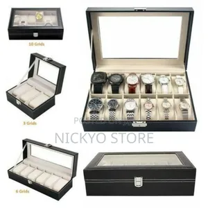 12 Slots Watch Case Display Box Storage Jewelry