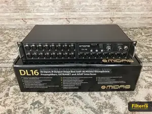 Midas Dl16 16-Input - 8-Output Stage Box With 16 Midas Mic P