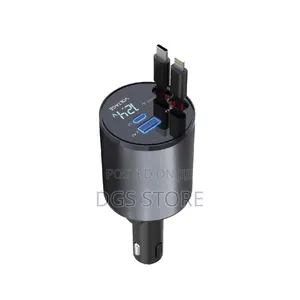 Green Lion 4in1 Car Charger With Retractable Cable