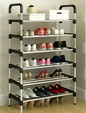 Adjustable 6 and 7 Layers High Quality Steel Pipe Shoe Rack Organiser
