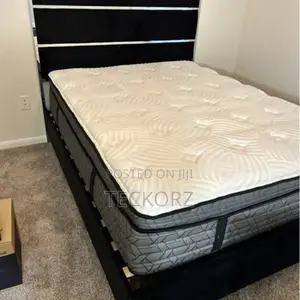 Upholstered Gray Velvet Bed Frame With Headboard