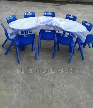 Half Moon Plastic Table