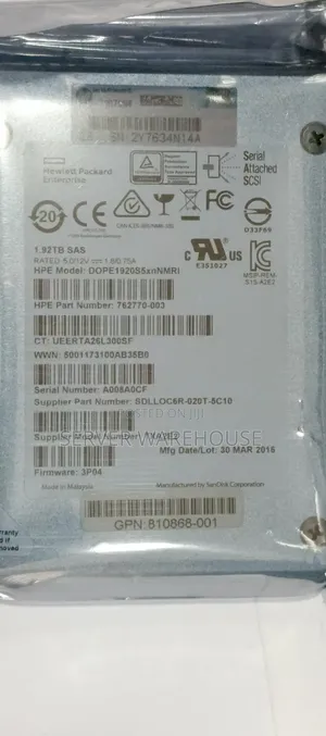 Hpe Enterprise 1.92tb Sas SSD