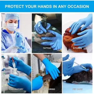 Blue Disposable Nitrile All Purpose Safe Working Glove 100pc