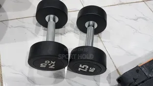 Pair of 7.5kg Round Head Dumbell