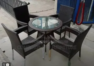 Rattan Outdoor Table and 4 Chairs