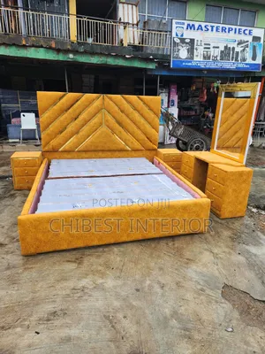 Quality 7by7 Set of Upholstery Padded Bed