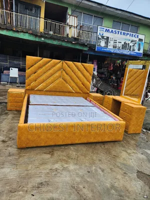 Set of Padded Upholstery 7by7 Bed Frame