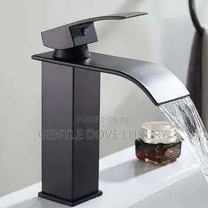 Matt Black Waterfall Basin Faucets