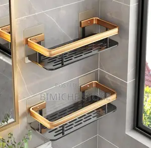 Black -Gold Bathroom Organizer (1 Piece)