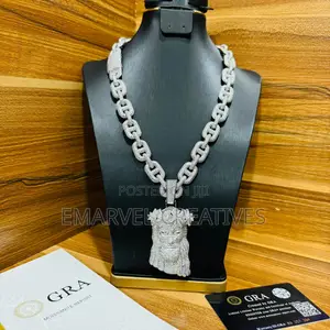 New Luxury Hip Hop Jesus Head Pendant Necklace Iced