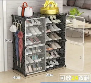 6 Layers Detachable Elegant Strong Quality Plastic Shoe Rack/Wardrobe