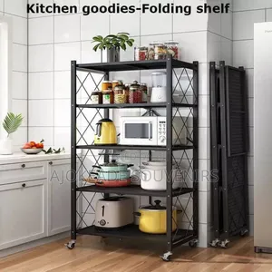 5-tier Foldable Kitchen Storage Rack