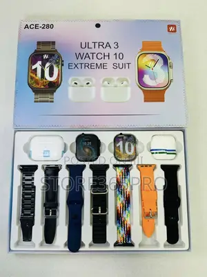 Ace 280 Smart Watch, 2 Watches, 2 Airpods, 7 Straps